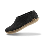 Shoe with leather sole - Charcoal