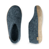 Shoe with leather sole - Denim