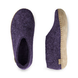 Shoe with leather sole - Purple