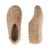 Shoe with leather sole - Sand