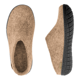 Slip-on with natural rubber sole - black - Sand