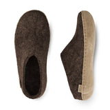 Slip-on with leather sole - Chestnut