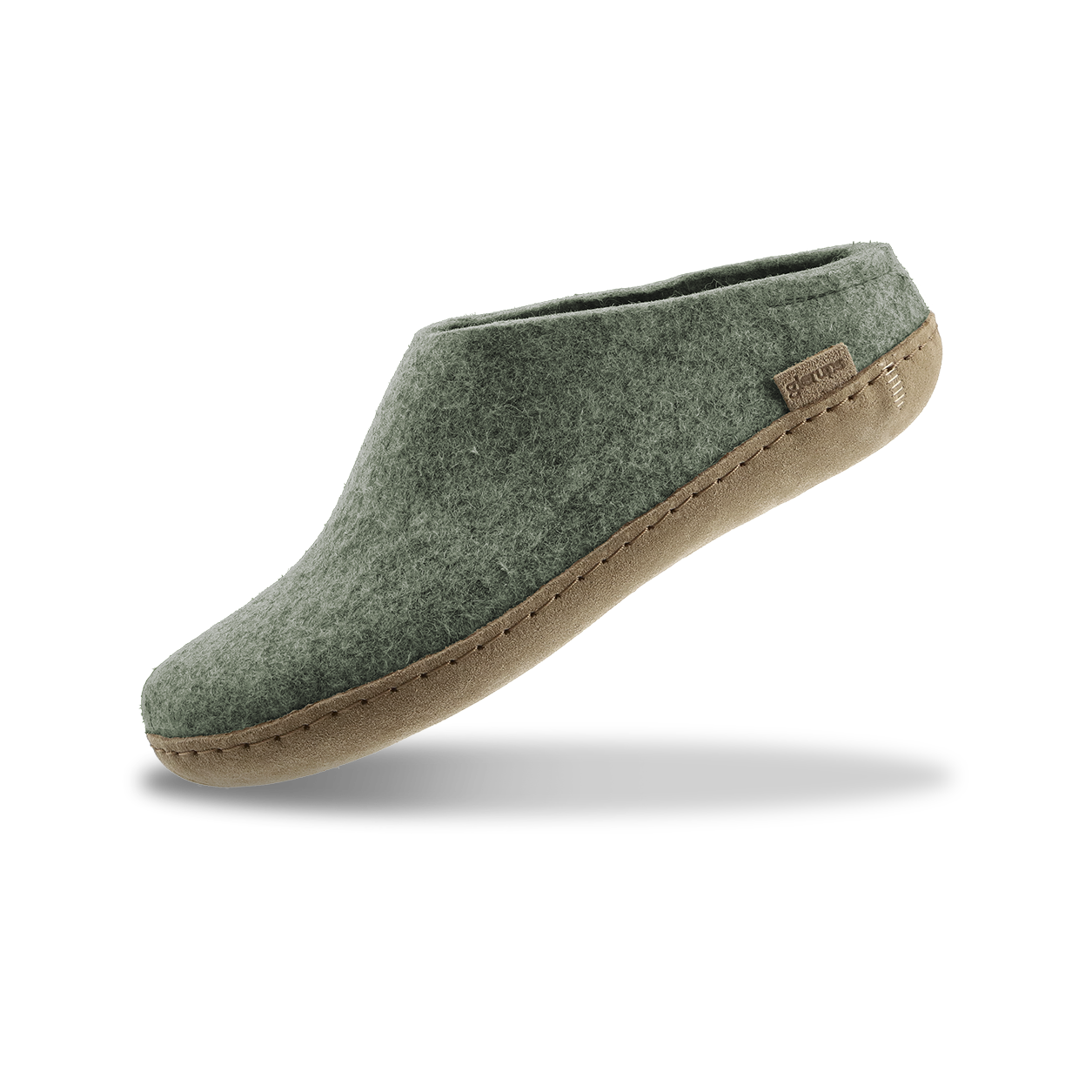 Slip-on with leather sole - Moss – glerups.com