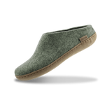 Slip-on with leather sole - Moss