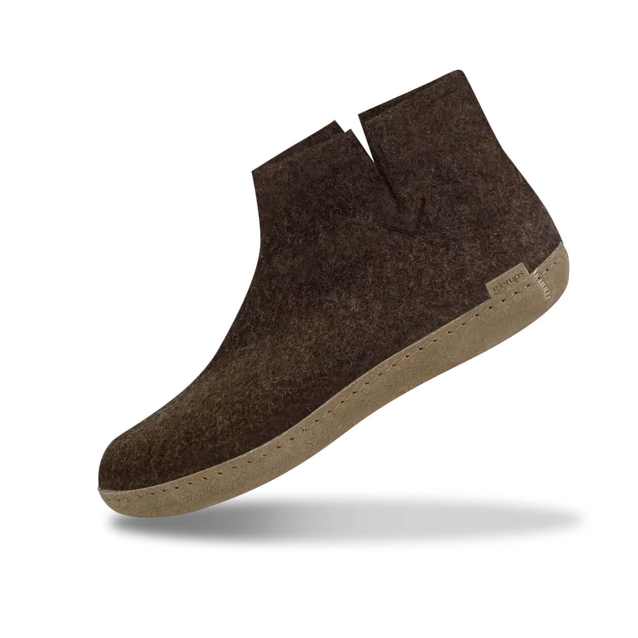 Green Leather Lug Sole Tire Boot