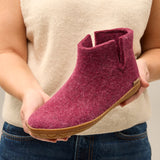 glerups Boot with natural rubber sole - honey Boot with rubber sole Cranberry