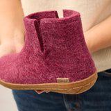 glerups Boot with natural rubber sole - honey Boot with rubber sole Cranberry