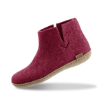 Boot with leather sole - Cranberry