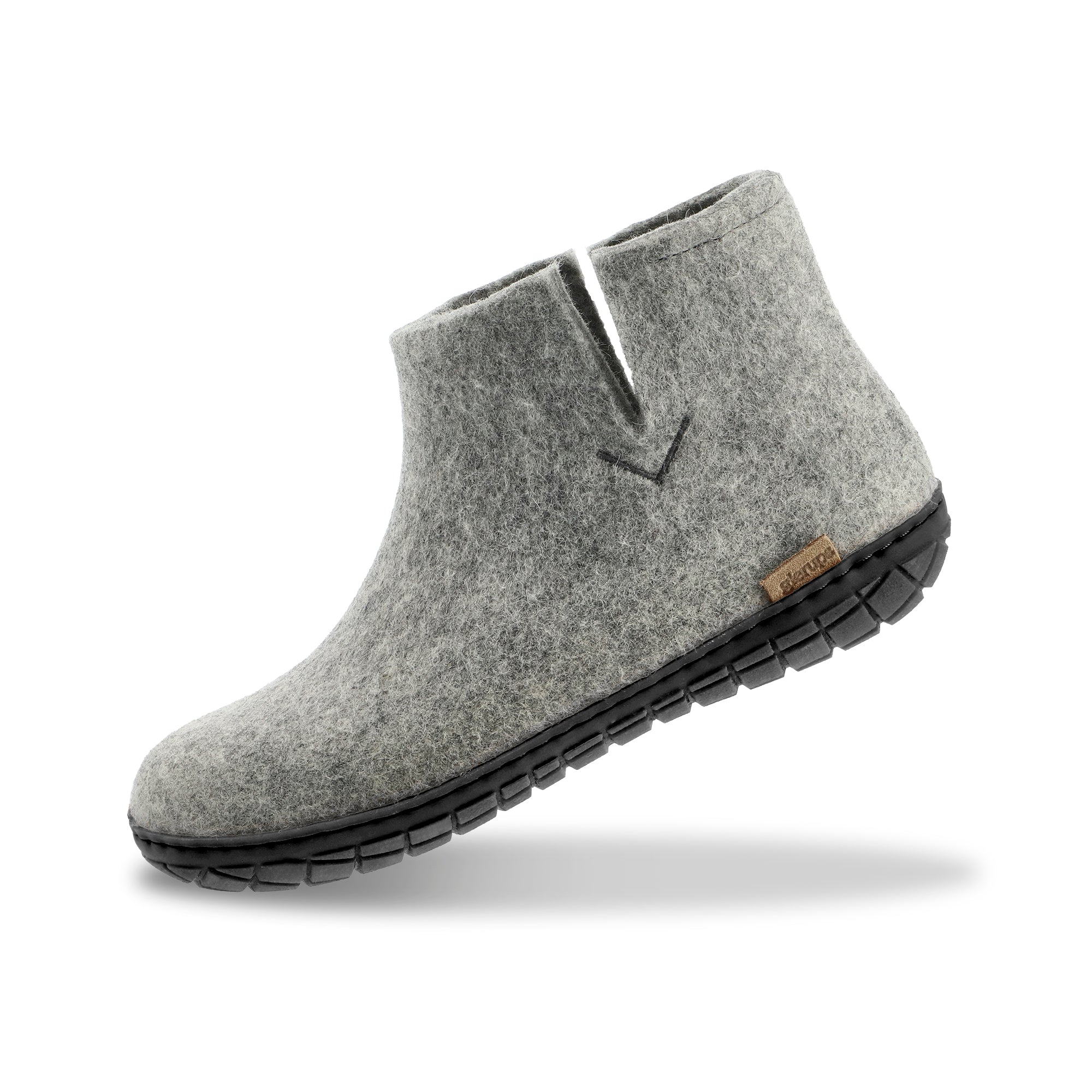 Glerups The Boot Felt Slippers Wool Rubber Sole Size 10 US 43 EU Gray Glerups Unisex Felt Boots With Rubber Sole GR-01-02 Grey  main image 4