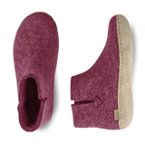 Boot with leather sole - Cranberry