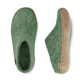 Slip-on with leather sole - Moss