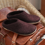 Slip-on with leather sole - Beet