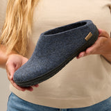 glerups Slip-on with natural rubber sole - black Slip-on with rubber sole Denim