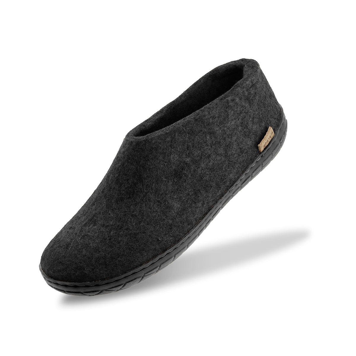 Shoe with natural rubber sole - black - Charcoal