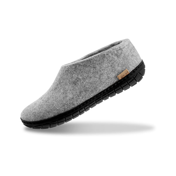 Shoe with natural rubber sole - black - Grey – glerups.com display picture 1