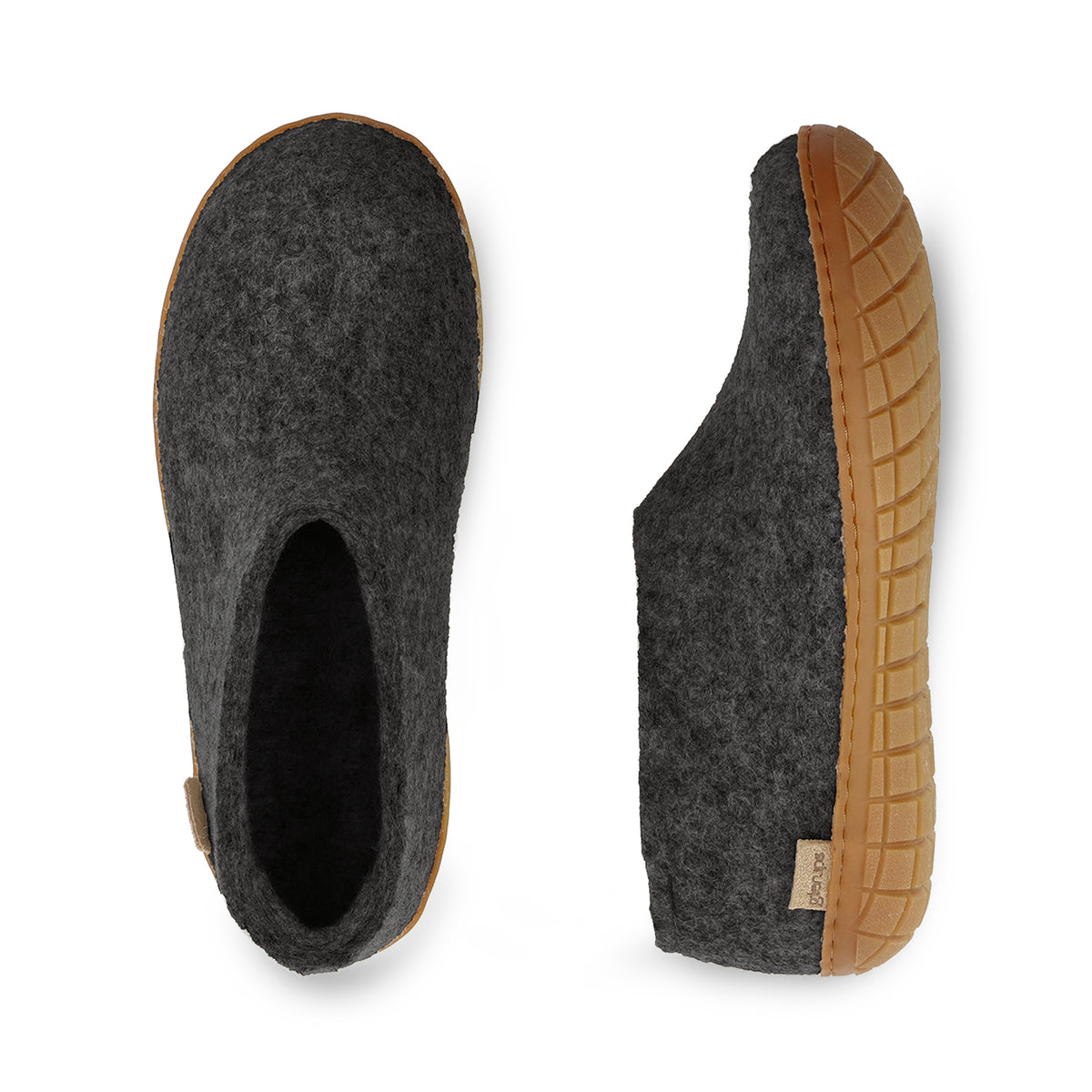 Shoe with natural rubber sole - honey - Charcoal