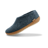 Shoe with natural rubber sole - honey - Denim