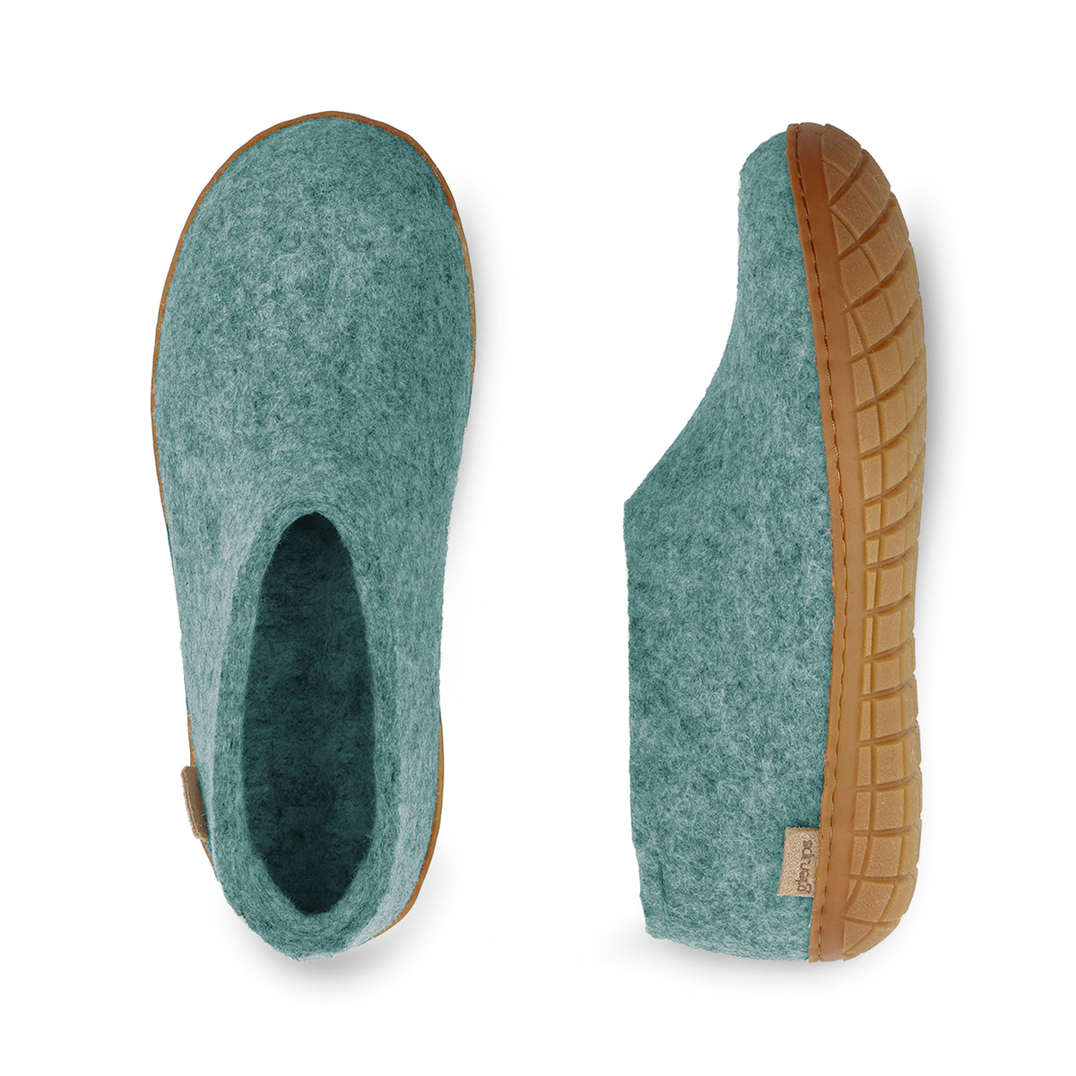 Shoe with natural rubber sole - honey - North Sea