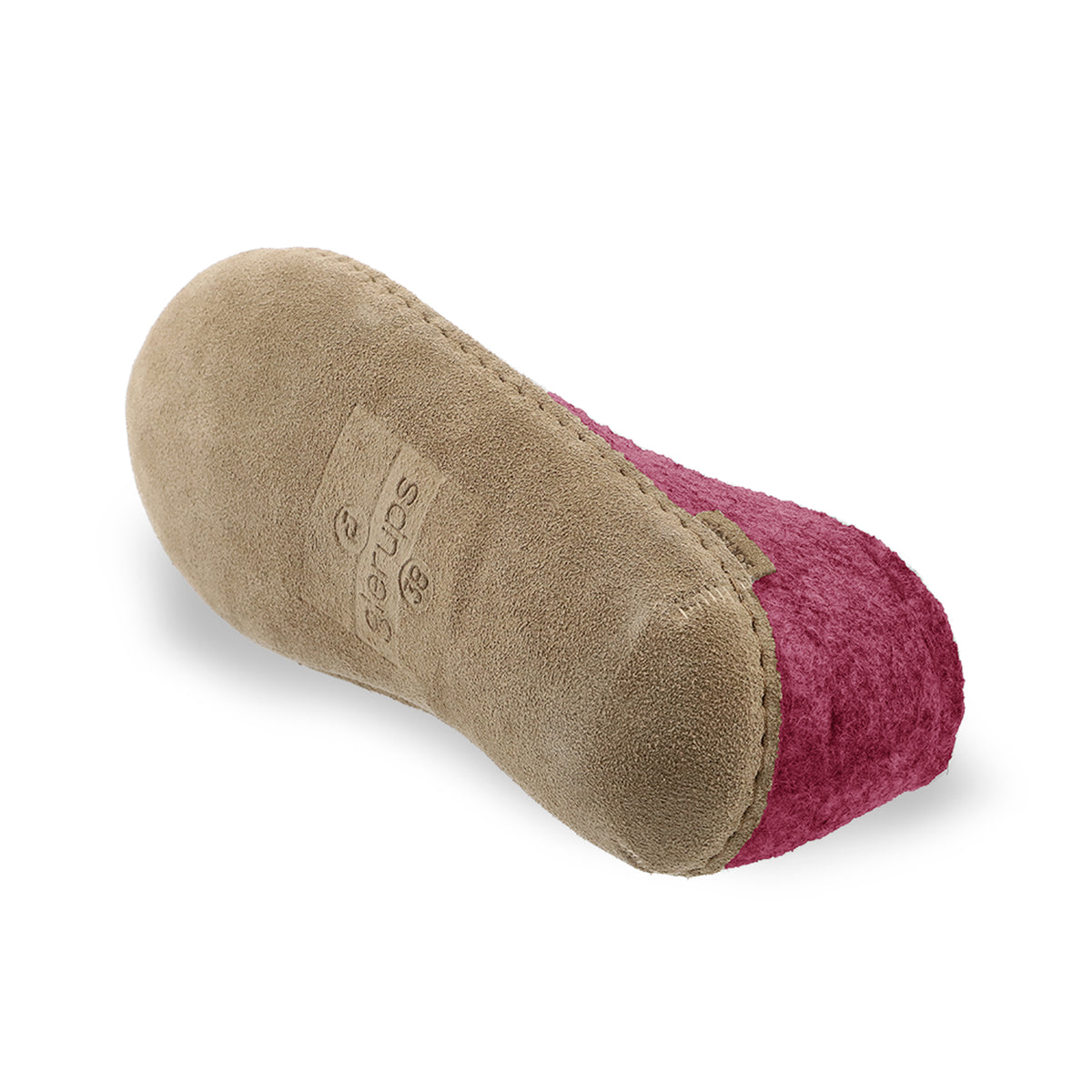 Shoe with leather sole - Cranberry