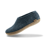 Shoe with leather sole - Denim