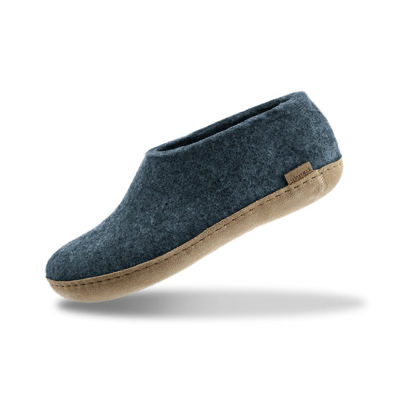 Shoe with leather sole - Denim