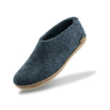 Shoe with leather sole - Denim