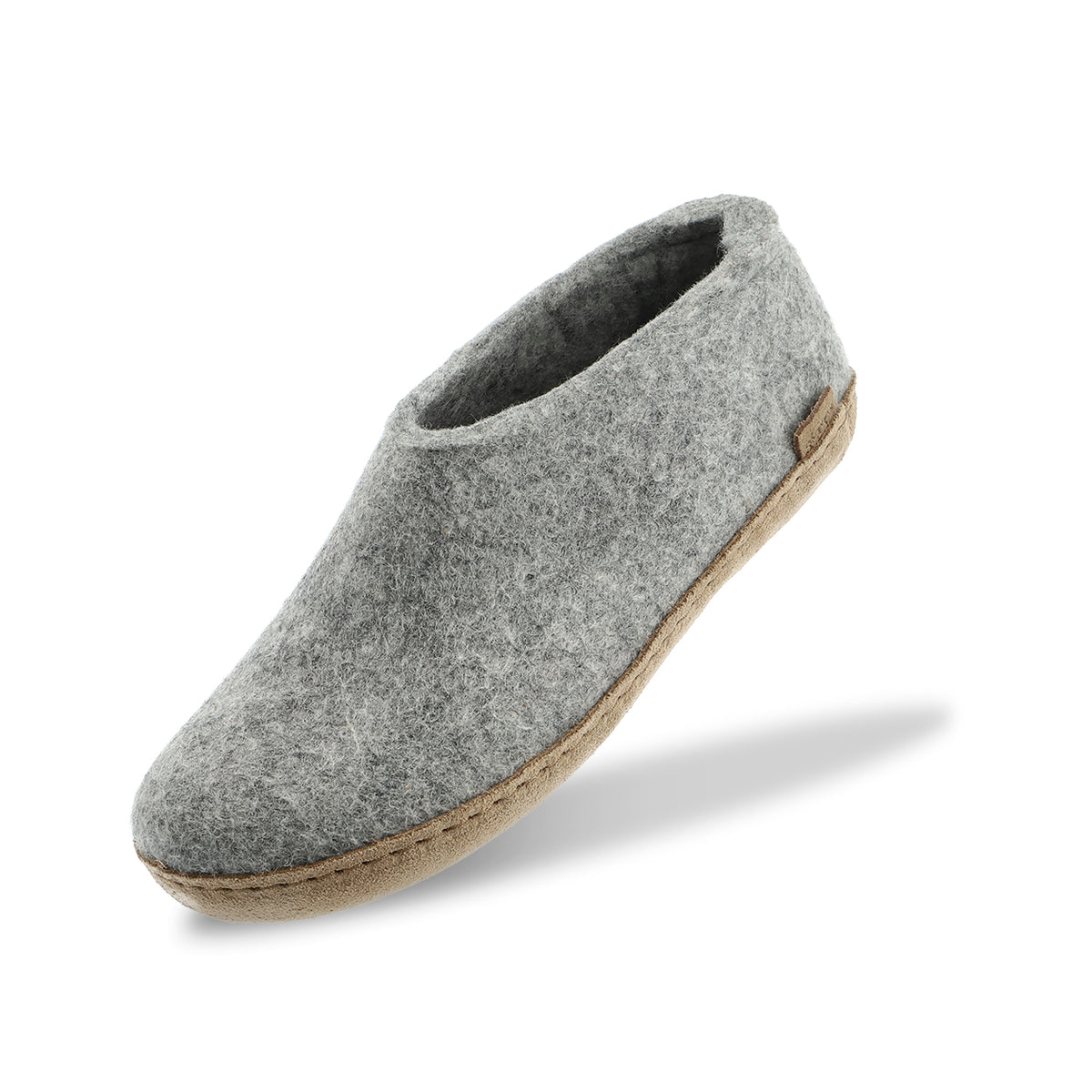 Shoe with leather sole - Grey
