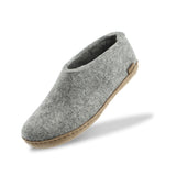 Shoe with leather sole - Grey