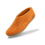 Shoe with leather sole - Orange