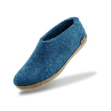 Shoe with leather sole - Petrol