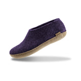 Shoe with leather sole - Purple