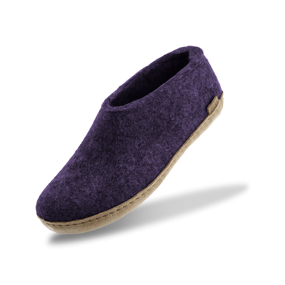 Shoe with leather sole - Purple
