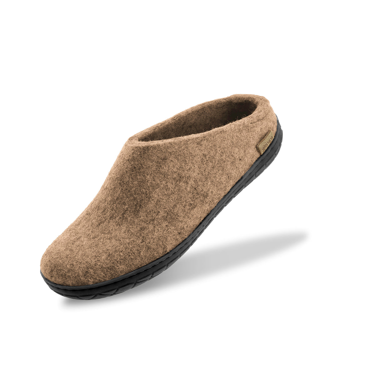 Slip-on with natural rubber sole - black - Sand