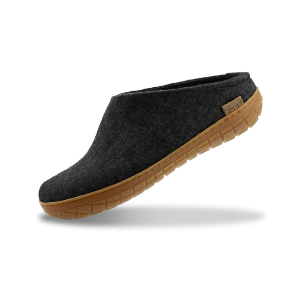 Slip-on with natural rubber sole - honey - Charcoal