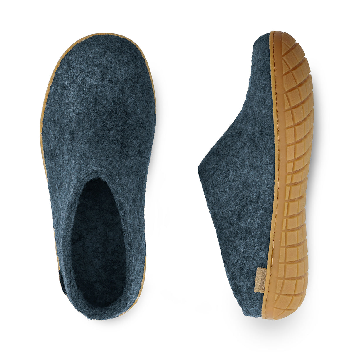 Slip-on with natural rubber sole - honey - Denim