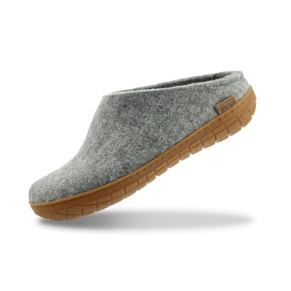 (取寄) グレーラップ ウール スリッポン ラバー アウトソール Glerups Wool Slip-On Rubber Outsole Grey/Honey Rubber Slip-on with natural rubber sole - honey - Grey – glerups.com