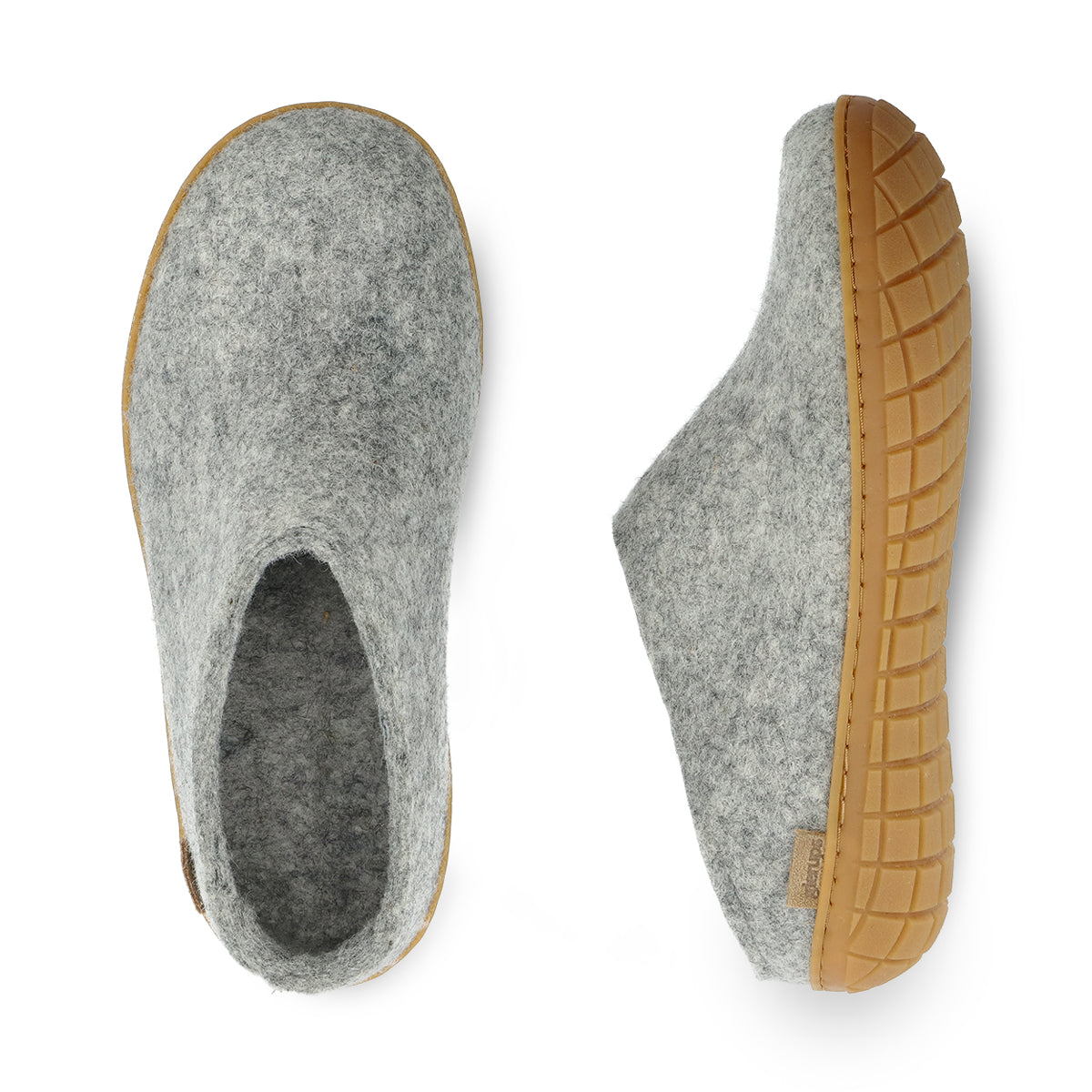 Slip-on with natural rubber sole - honey - Grey
