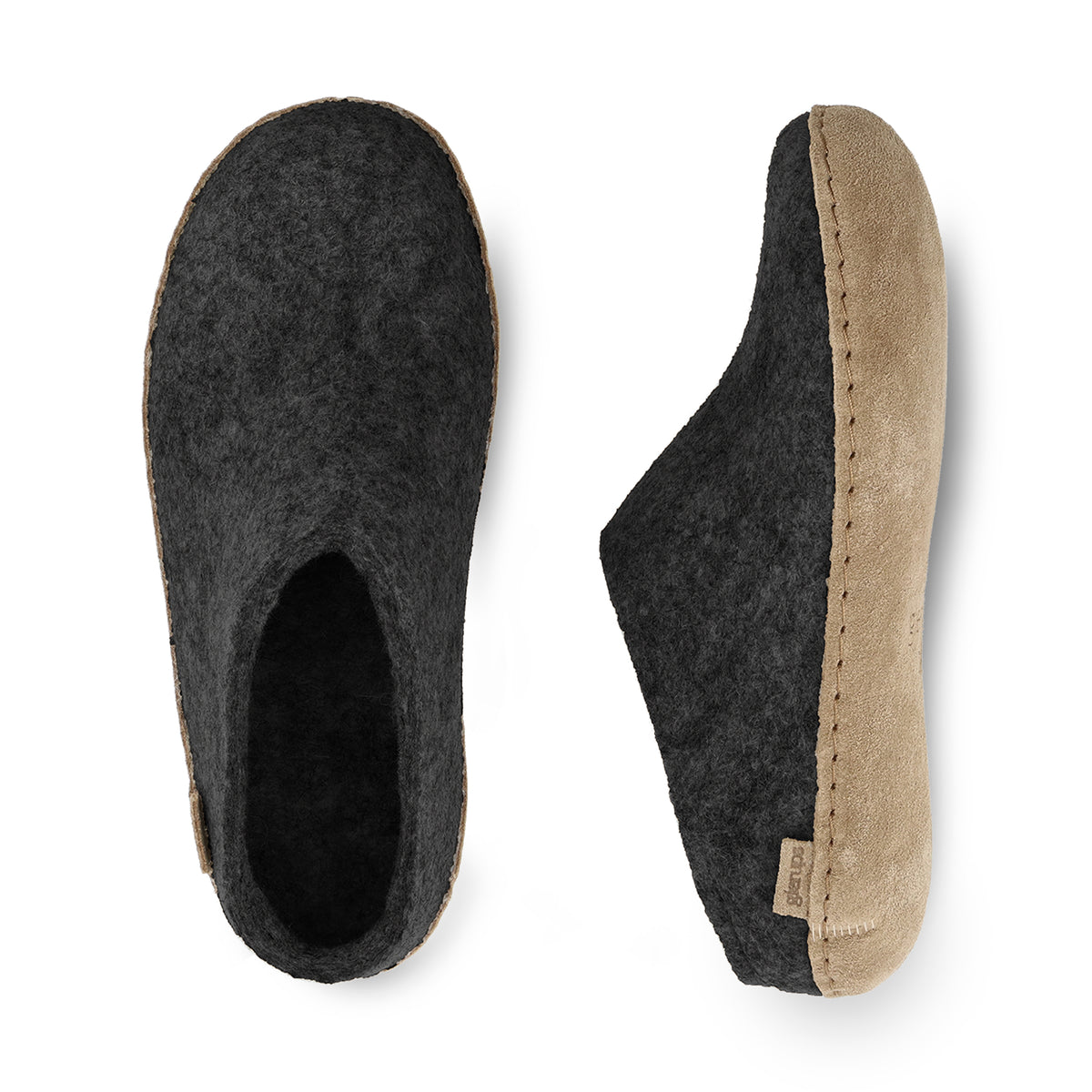 Slip-on with leather sole - Charcoal