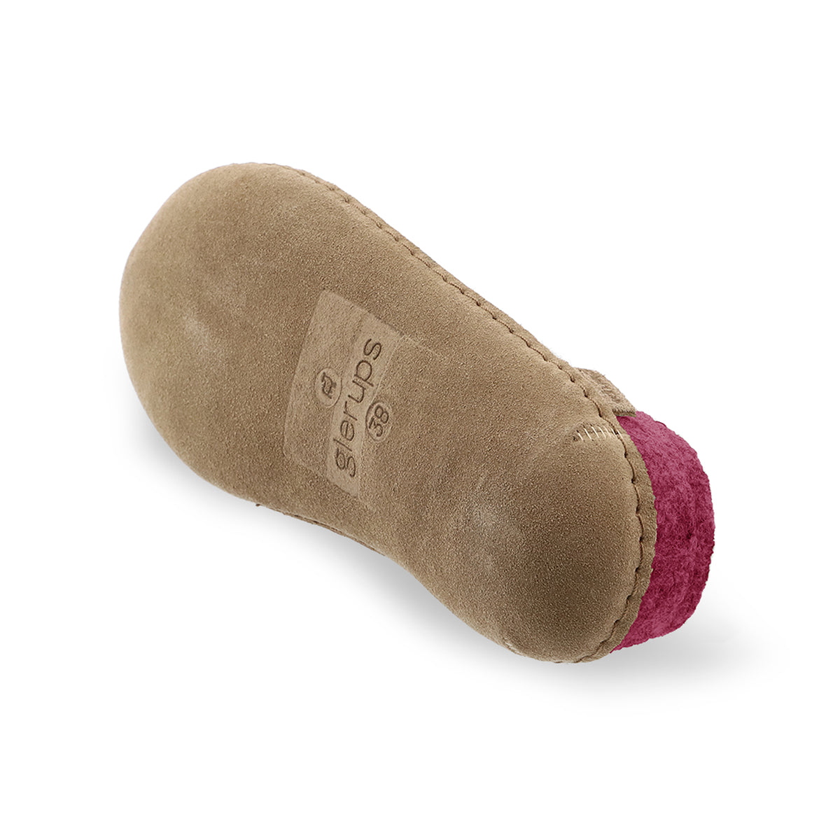 Slip-on with leather sole - Cranberry