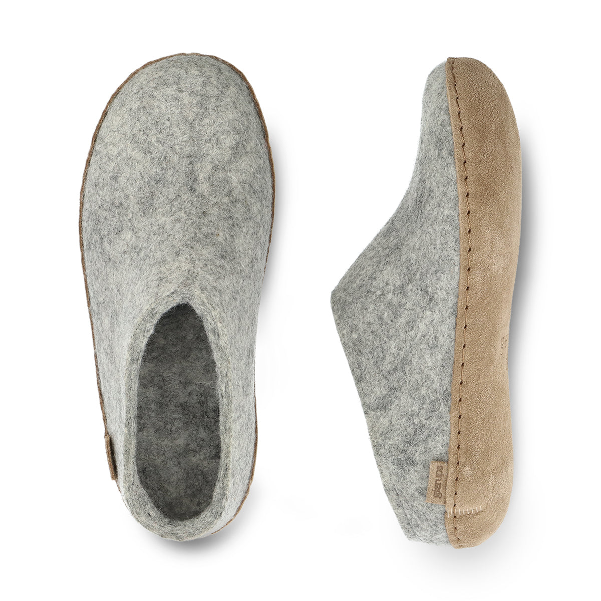 Slip-on with leather sole - Grey