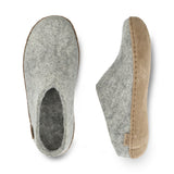 Slip-on with leather sole - Grey