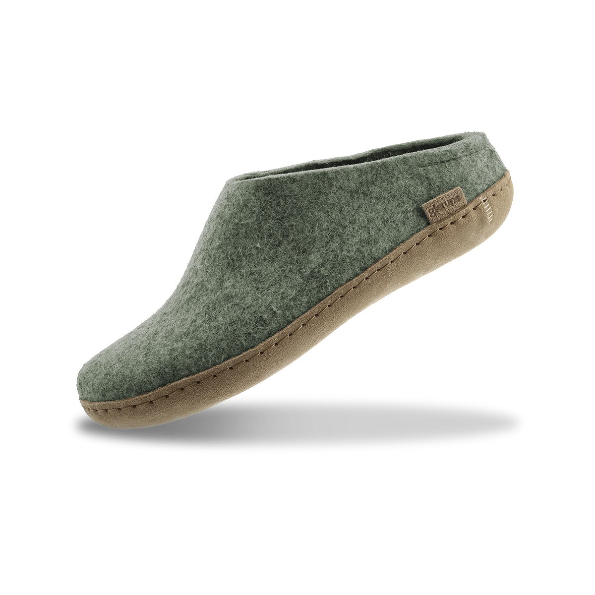 Slip-on with leather sole - Moss