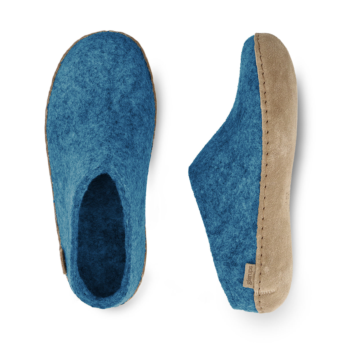 Slip-on with leather sole - Petrol