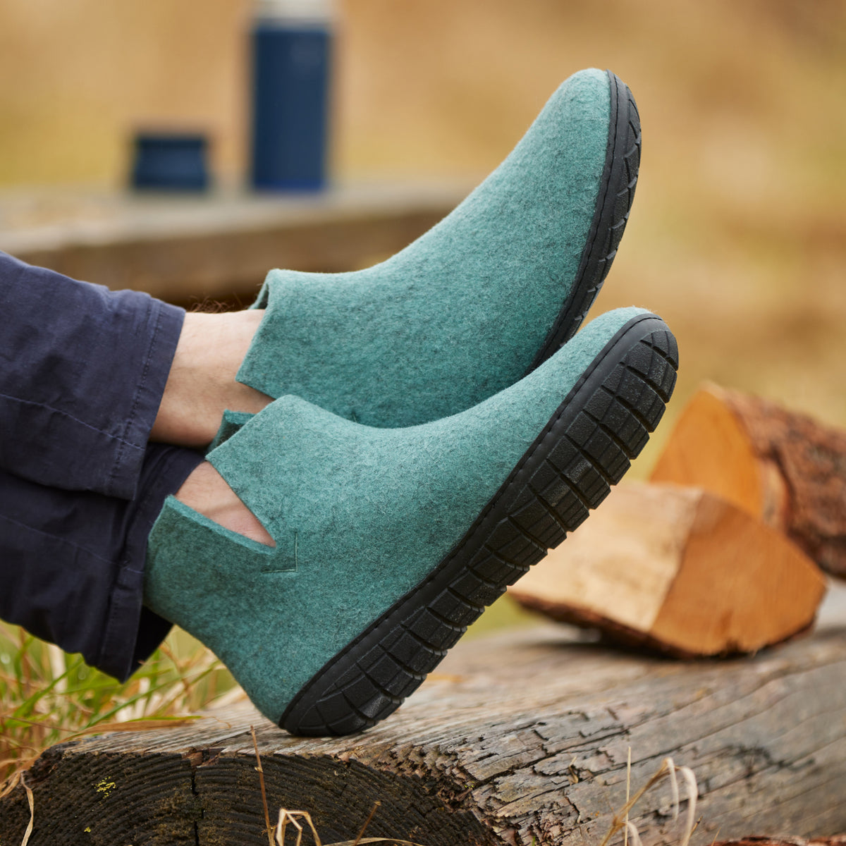 glerups Boot with natural rubber sole - black Boot with rubber sole 11 North Sea