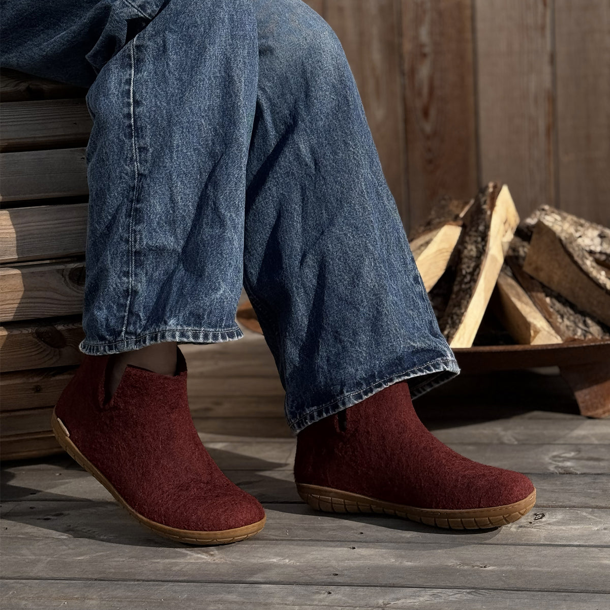 Boot with natural rubber sole - honey - Beet