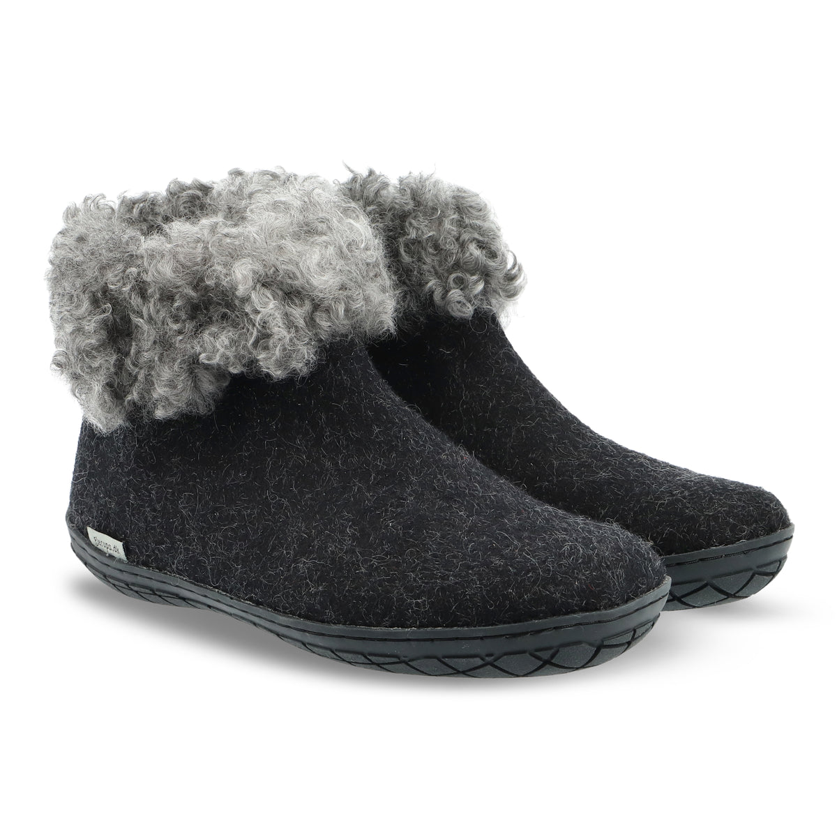 glerups Boot with wool shaft - Limited edition Boot with rubber sole Charcoal