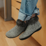 glerups Boot with wool shaft - Limited edition Boot with rubber sole Grey