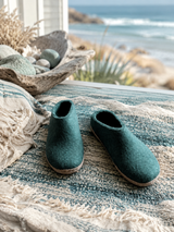 Slip-on with leather sole - Ocean Teal