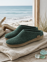 Slip-on with leather sole - Ocean Teal