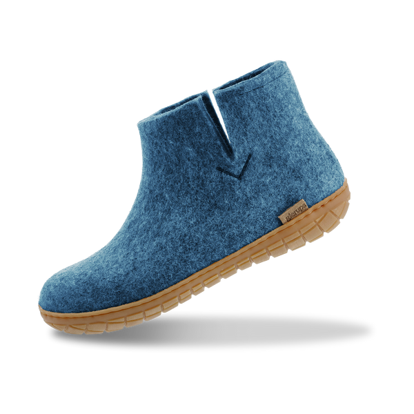Boot with natural rubber sole - honey - Petrol – glerups.com